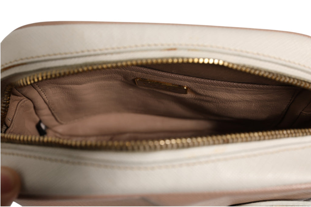 Prada Clay Gray Small Leather Shoulder Women's Bag