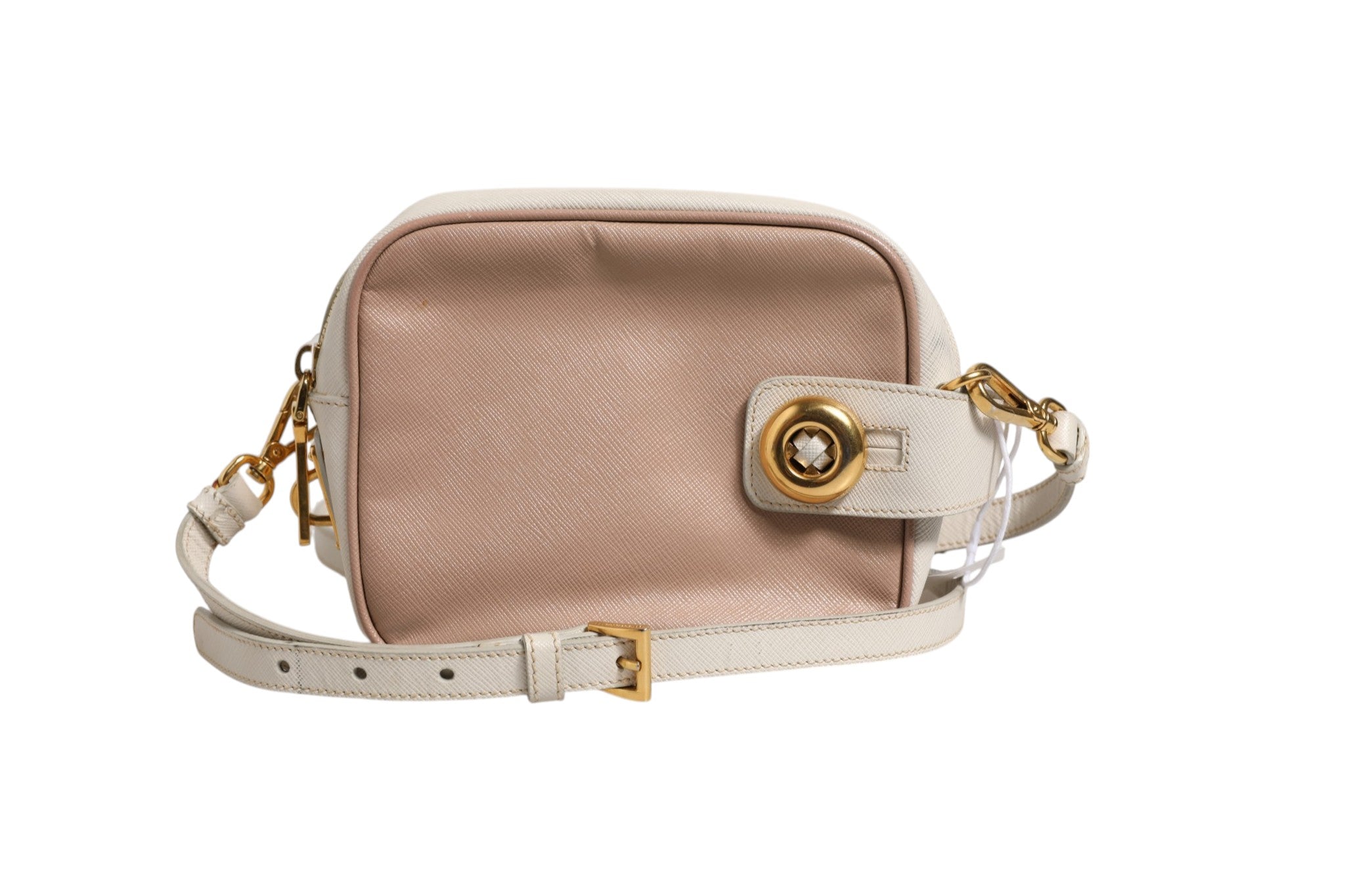 Prada Clay Gray Small Leather Shoulder Women's Bag