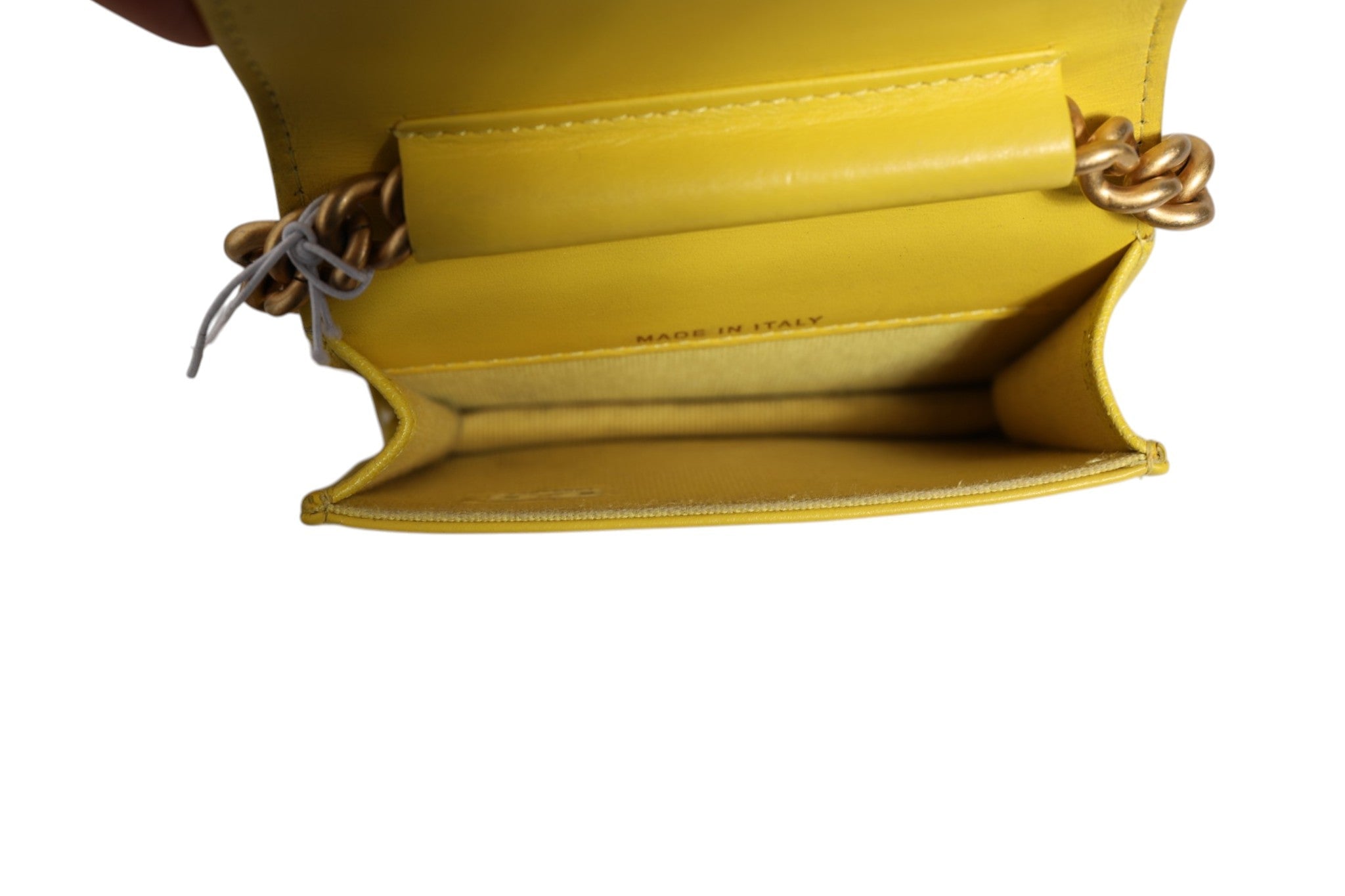 Chanel Crossbody Yellow Leather Women's Bag