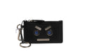 Fendi Vitello Liberty Studded Coin Pouch Key Case Women's Ardesia
