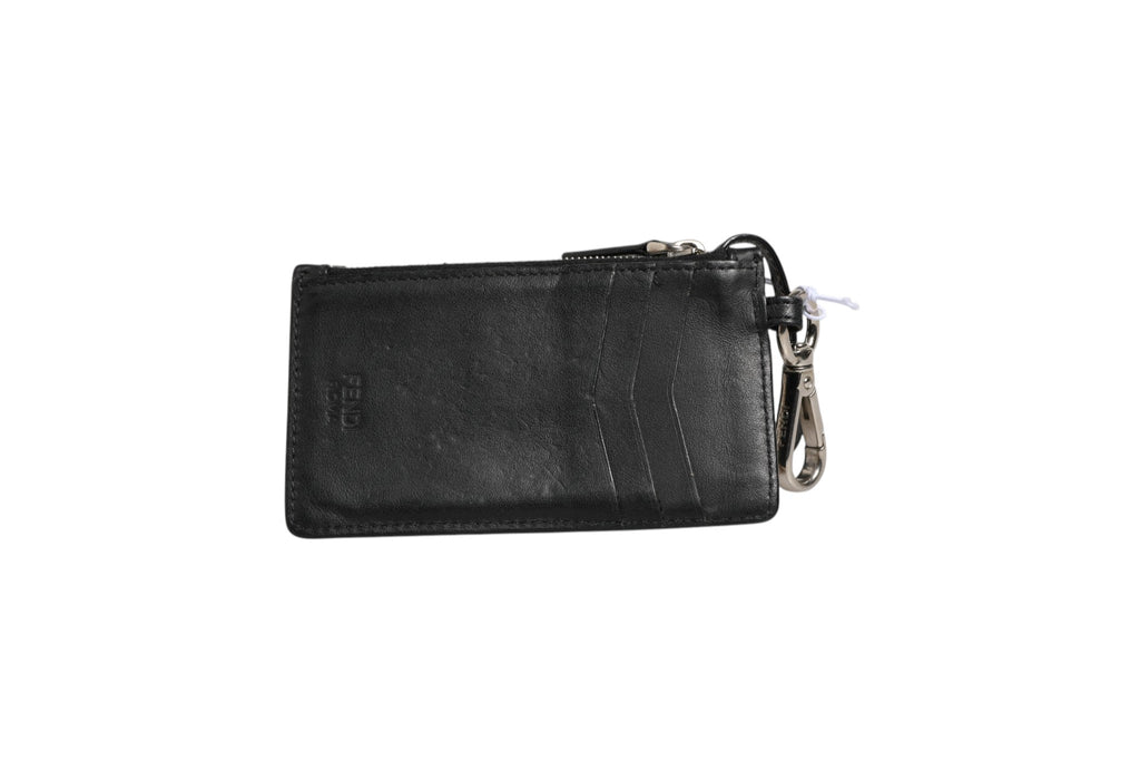 Fendi Vitello Liberty Studded Coin Pouch Key Case Women's Ardesia