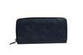 Prada Navy Oliver Embossed Leather Zip-Around Women's Wallet