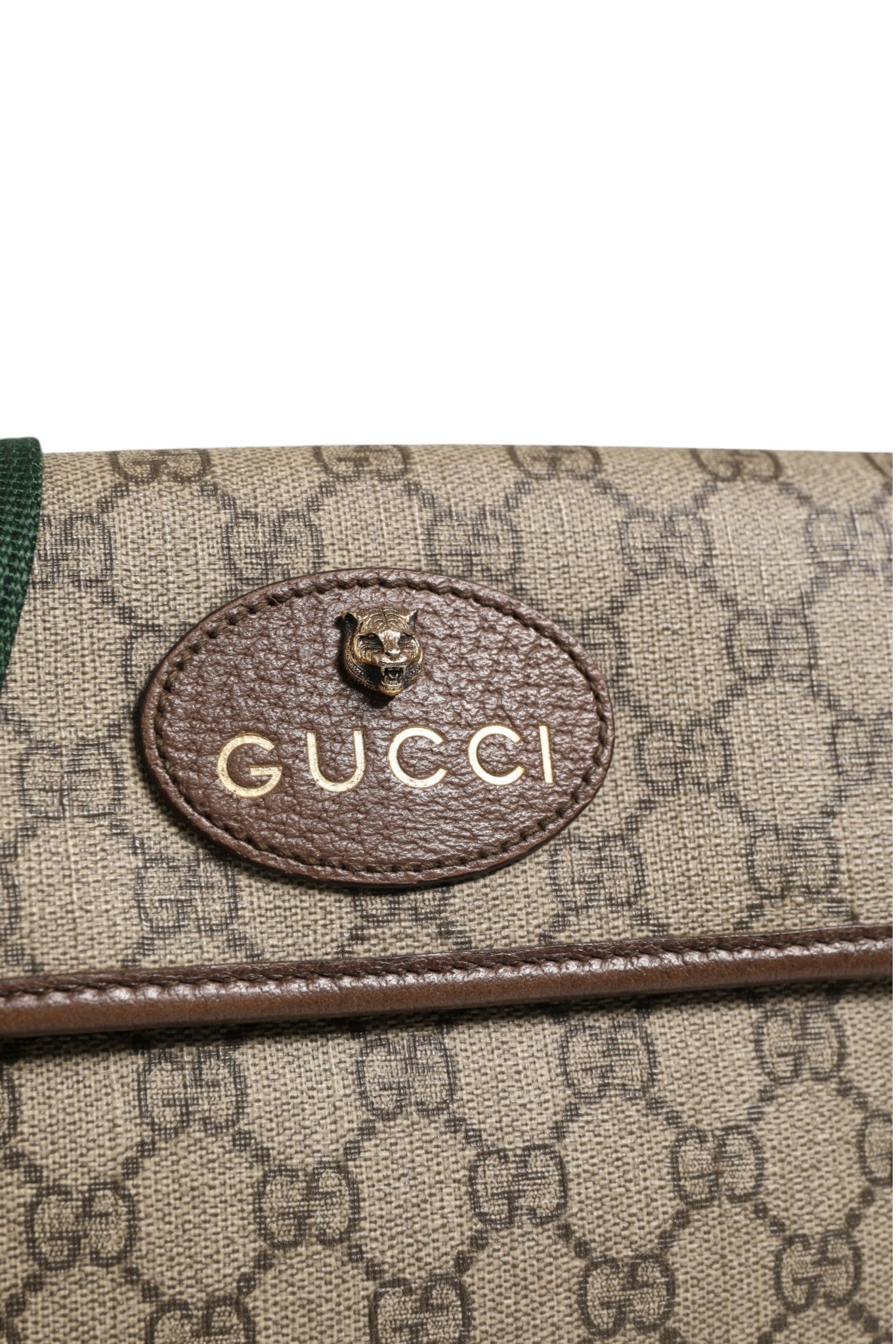 Gucci Supreme Monogram Neo Vintage Web Belt Bag Women's Brown (Pre-Owned)