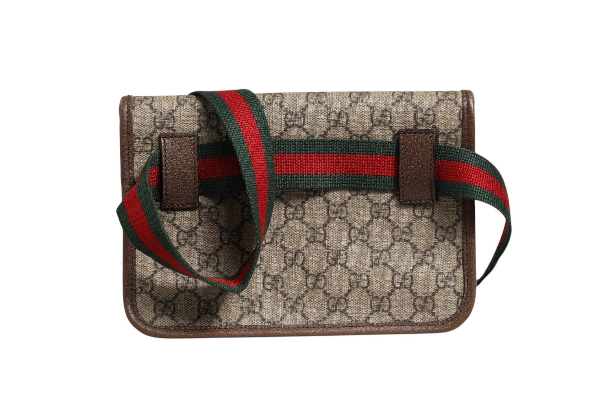 Gucci Supreme Monogram Neo Vintage Web Belt Bag Women's Brown (Pre-Owned)