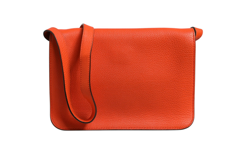Gucci Jackie Soft Flap Shoulder Bag Leather Women's Orange (Pre-Owned)
