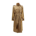 Saint Laurent Beige Polyamide Trench Women's Coat