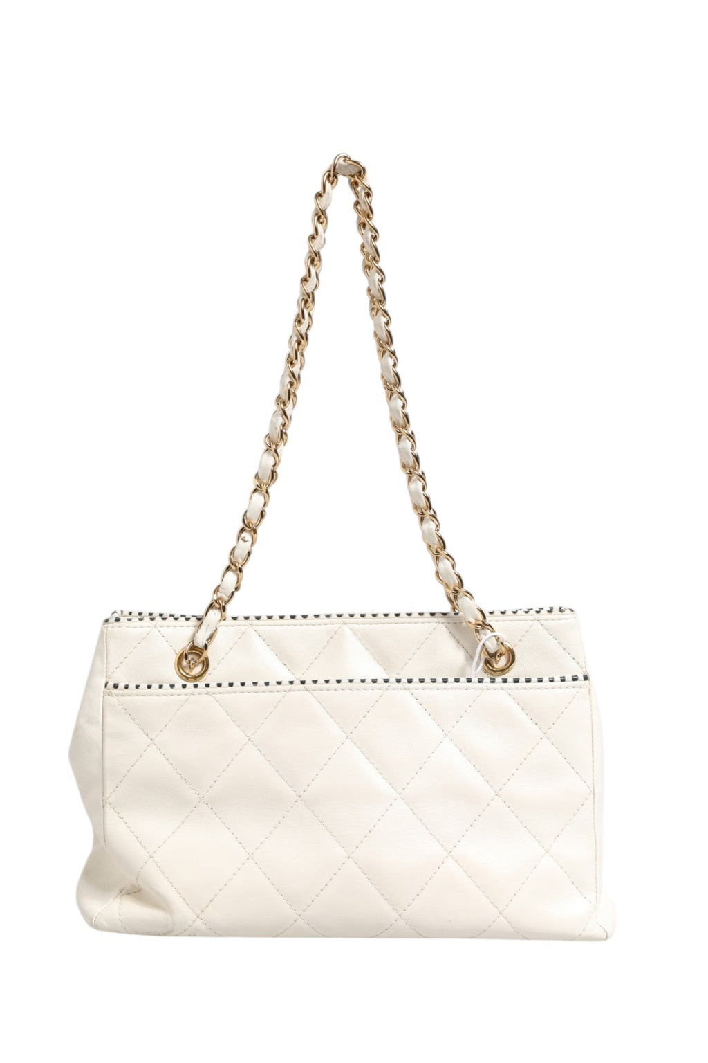 Chanel Shiny Calfskin Quilted Mini 22 White Women's 1792563