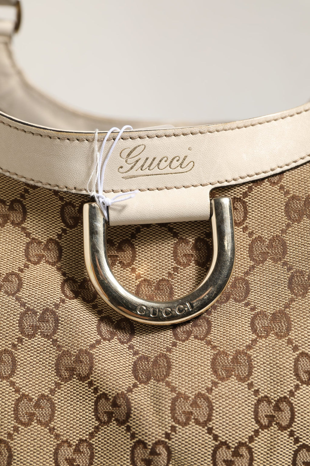 Gucci Canvas Abbey D Ring Shoulder Women's Bag (Pre-Owned)