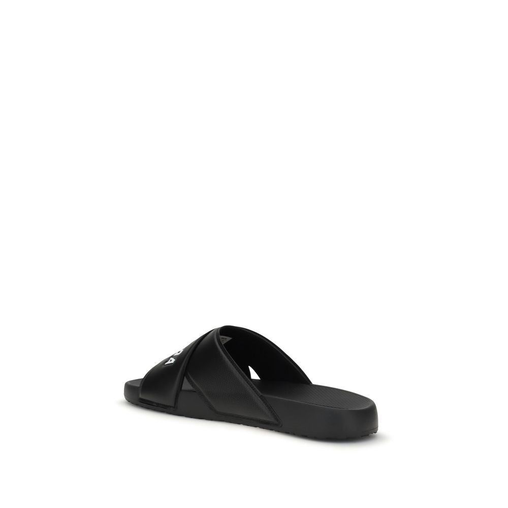 Balenciaga Black Rubber Men's Sandals