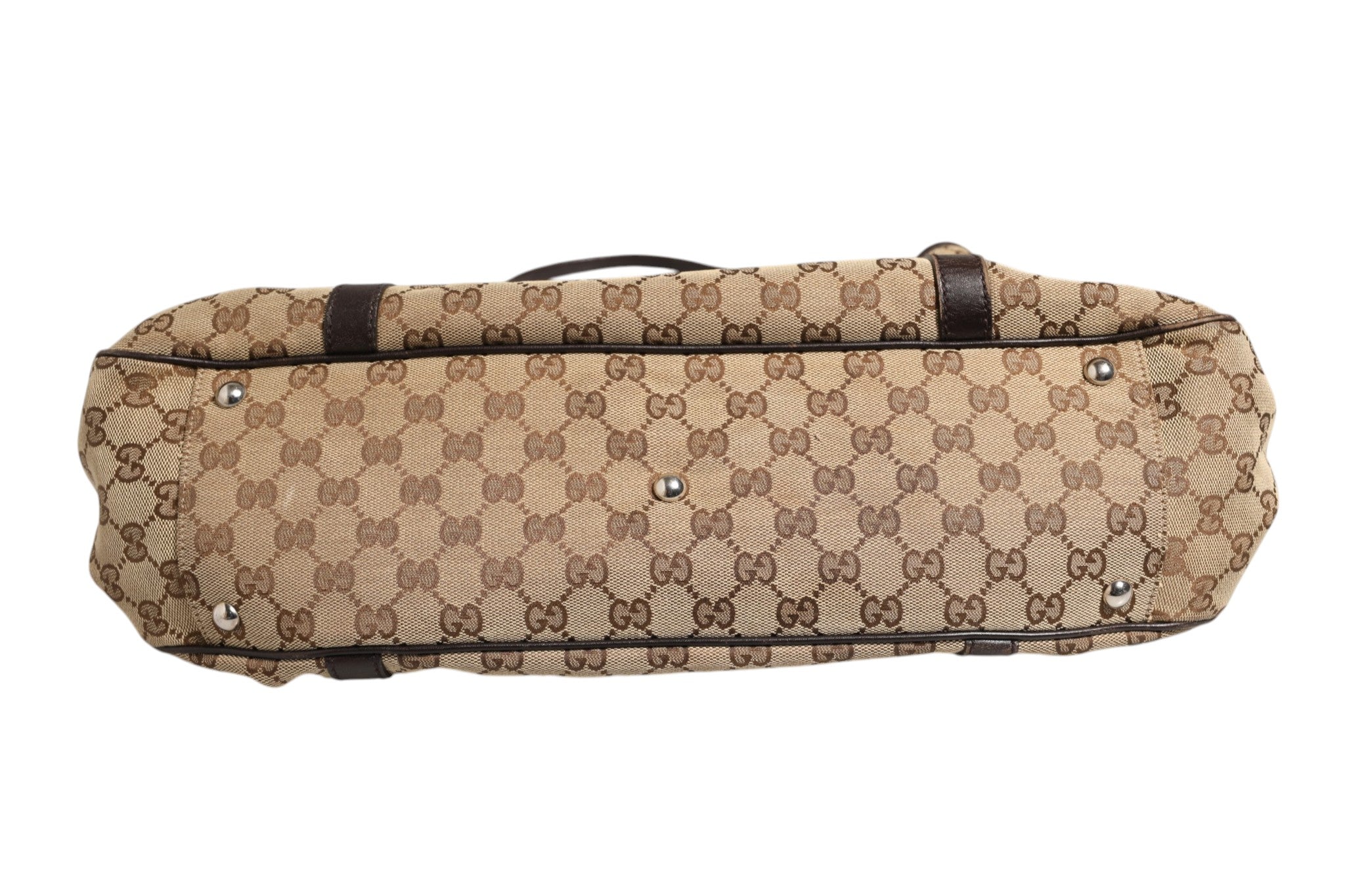 Gucci Beige and Black Canvas Twins Medium Tote Women's Bag (Pre-Owned)