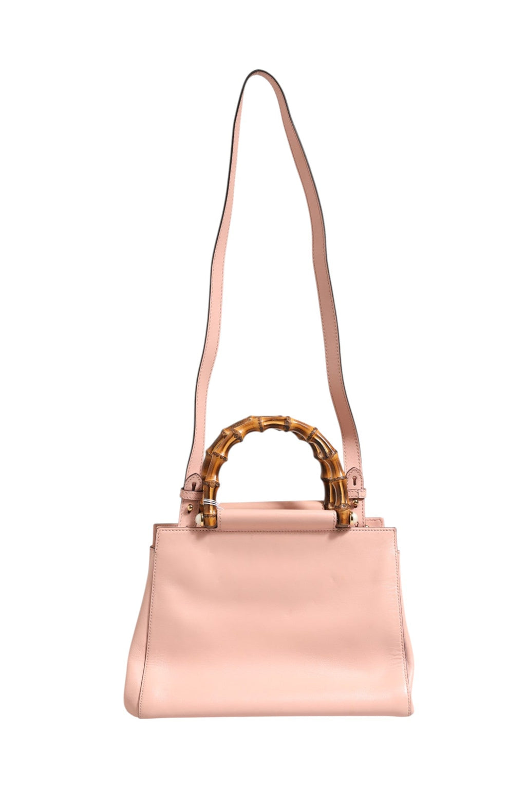 Gucci Pink And White Calfskin Small Nymphaea Top Handle Women's Bag (Pre-Owned)