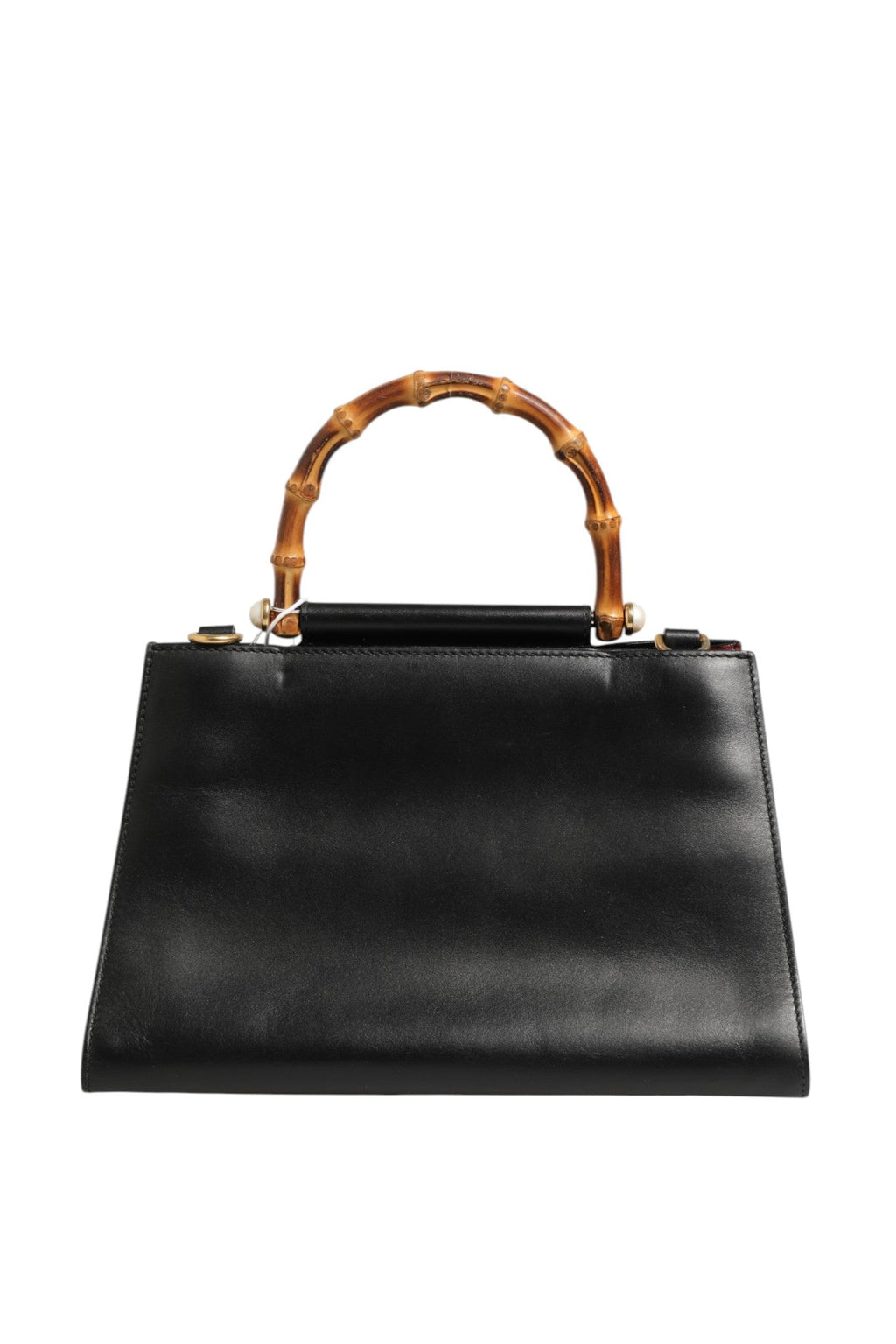 Gucci Nymphaea Bamboo Top Handle Leather Women's Bag (Pre-Owned)