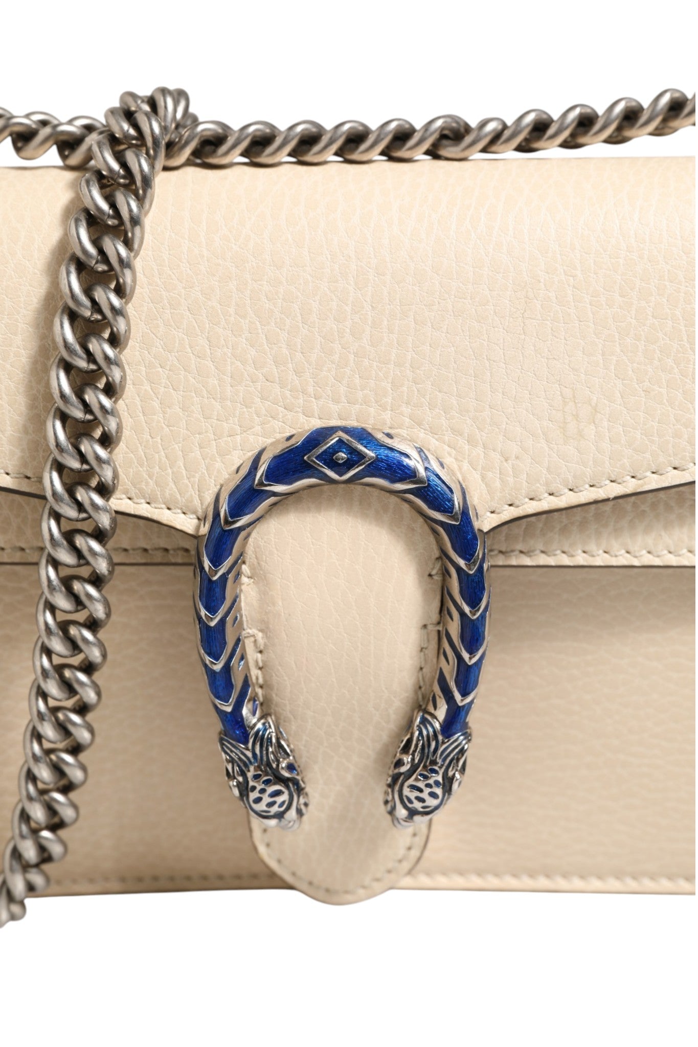 Gucci Dionysus White Leather Women's Handbag (Pre-Owned)