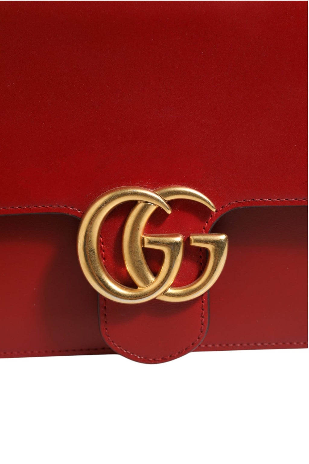 Gucci Marmont small shoulder bag in Rosso Ancora red Women's leather (Pre-Owned)