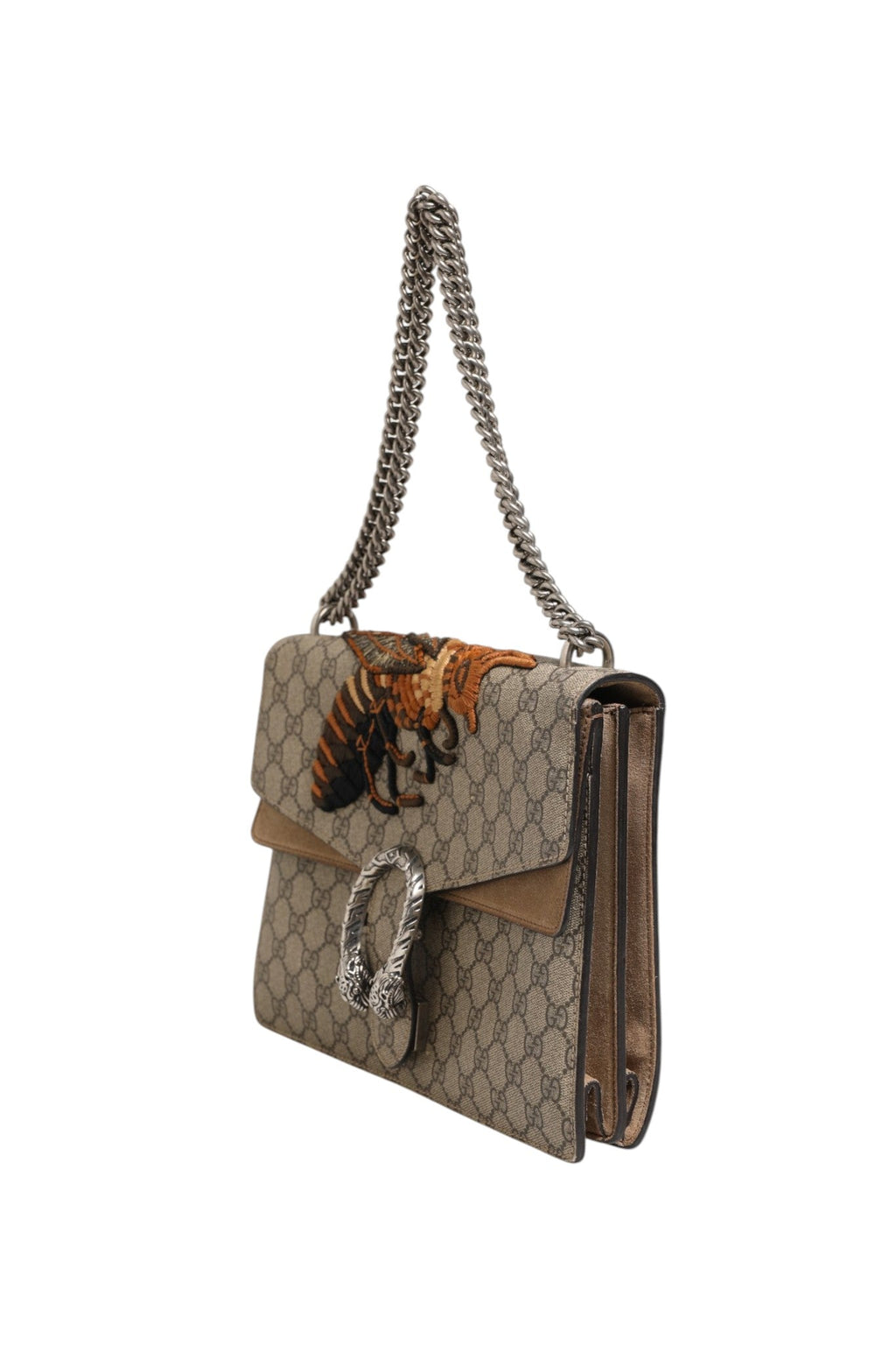 Gucci Supreme Monogram Bee Embroidered Shoulder Women's Bag (Pre-Owned)