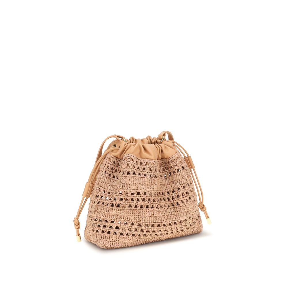 Chloé Beige Raffia Shoulder Women's Bag