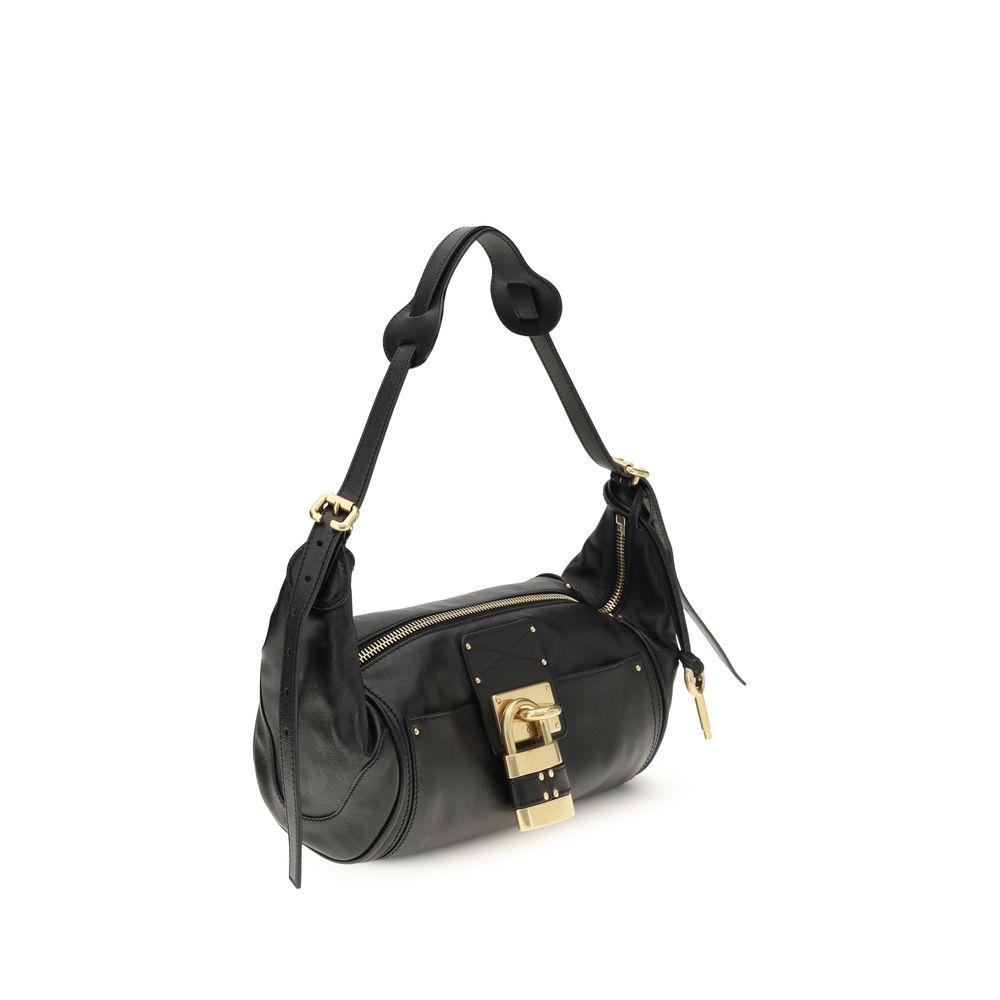 Chloé Black Calf Leather Bos Taurus Shoulder Women's Bag