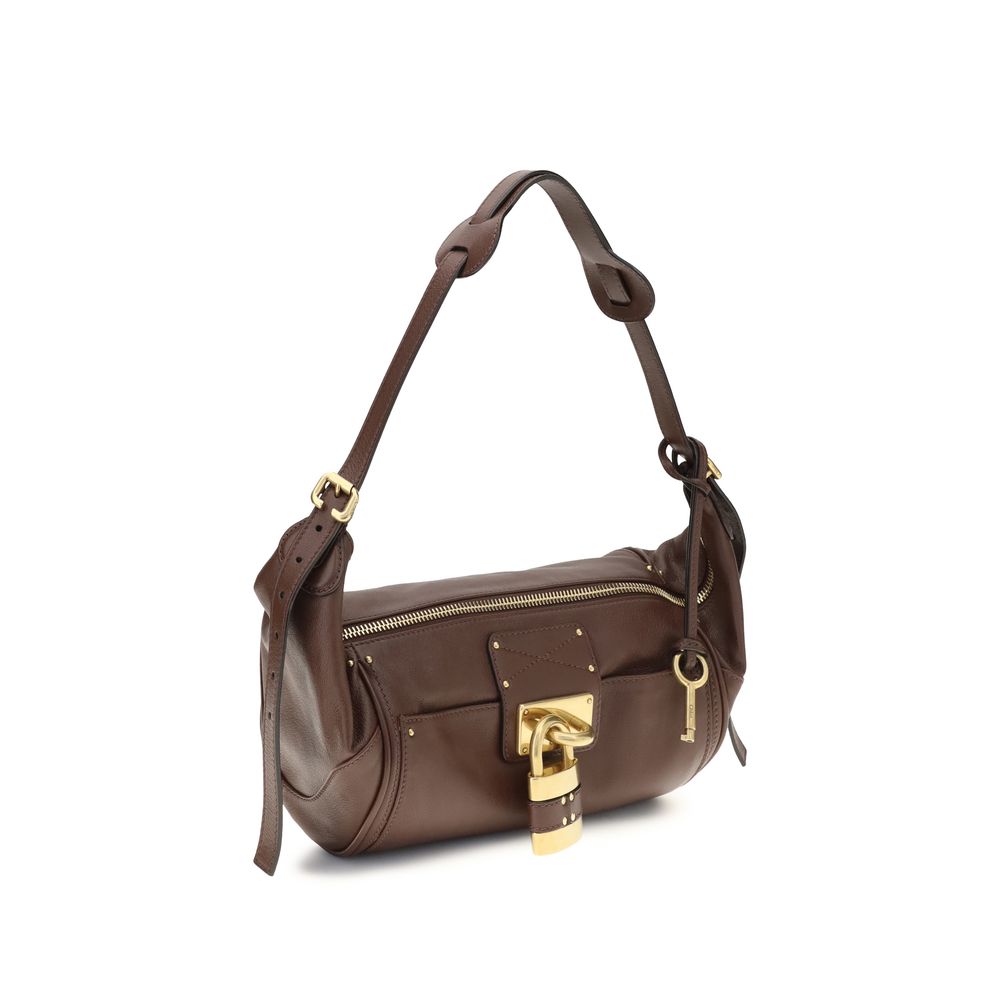 Chloé Brown Calf Leather Bos Taurus Shoulder Women's Bag