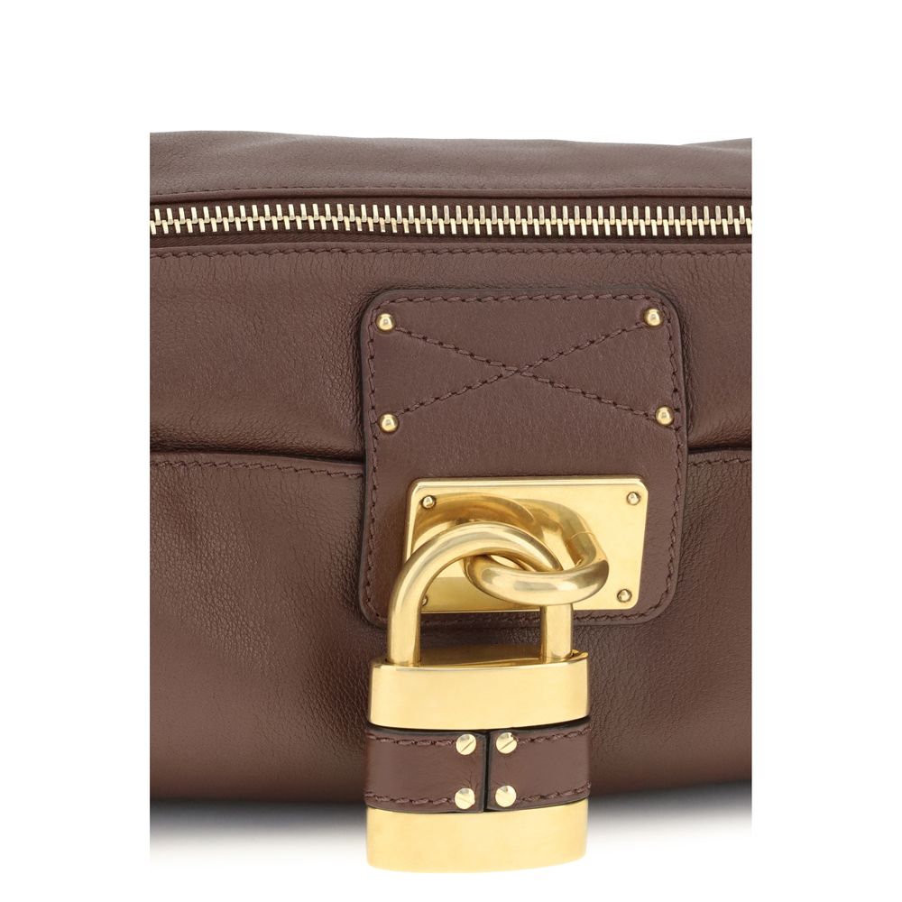 Chloé Brown Calf Leather Bos Taurus Shoulder Women's Bag
