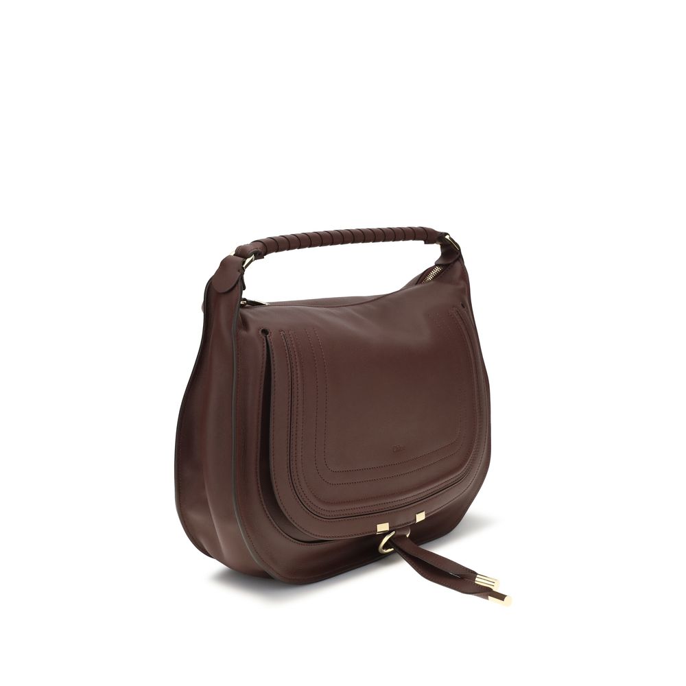 Chloé Brown Calf Leather Bos Taurus Shoulder Women's Bag