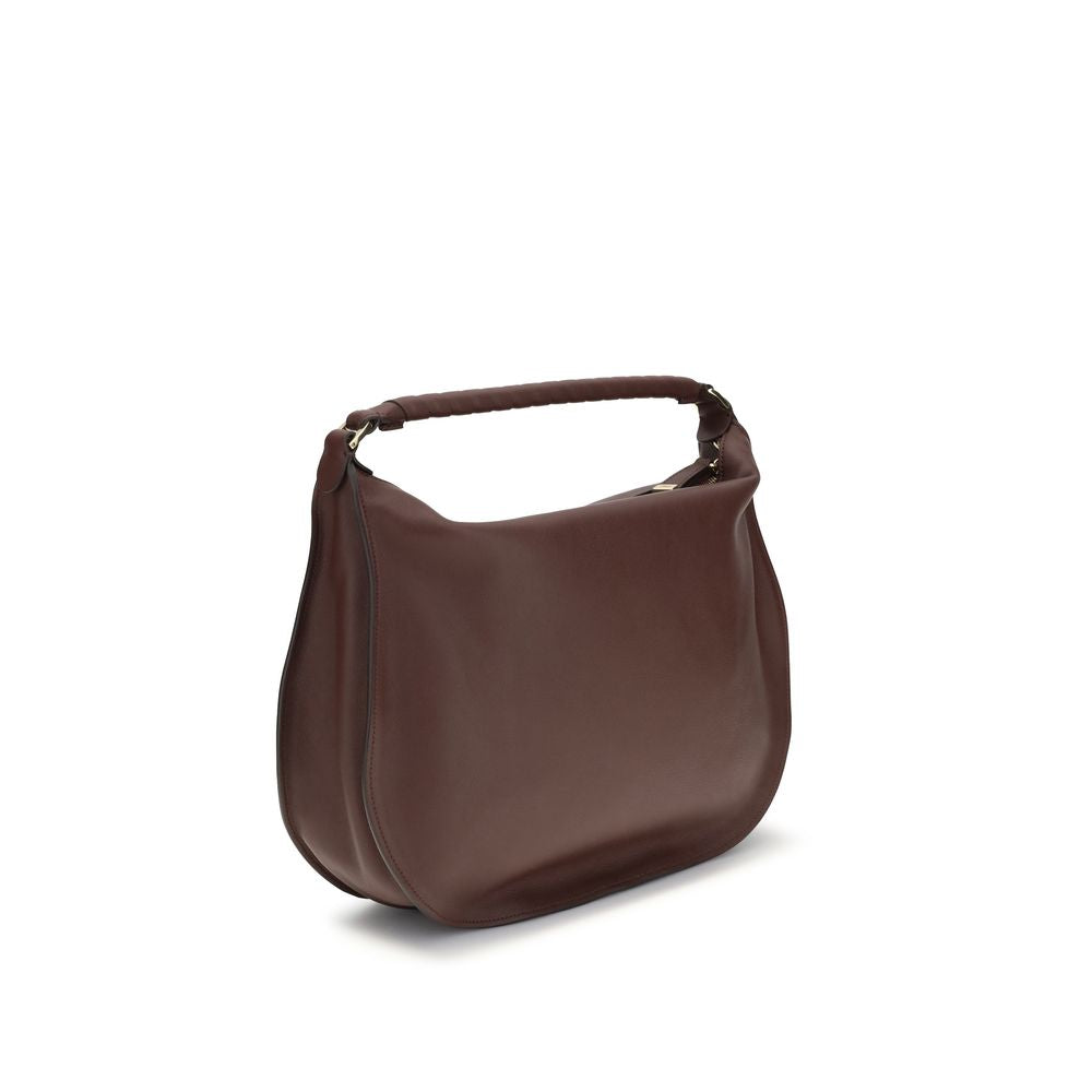 Chloé Brown Calf Leather Bos Taurus Shoulder Women's Bag