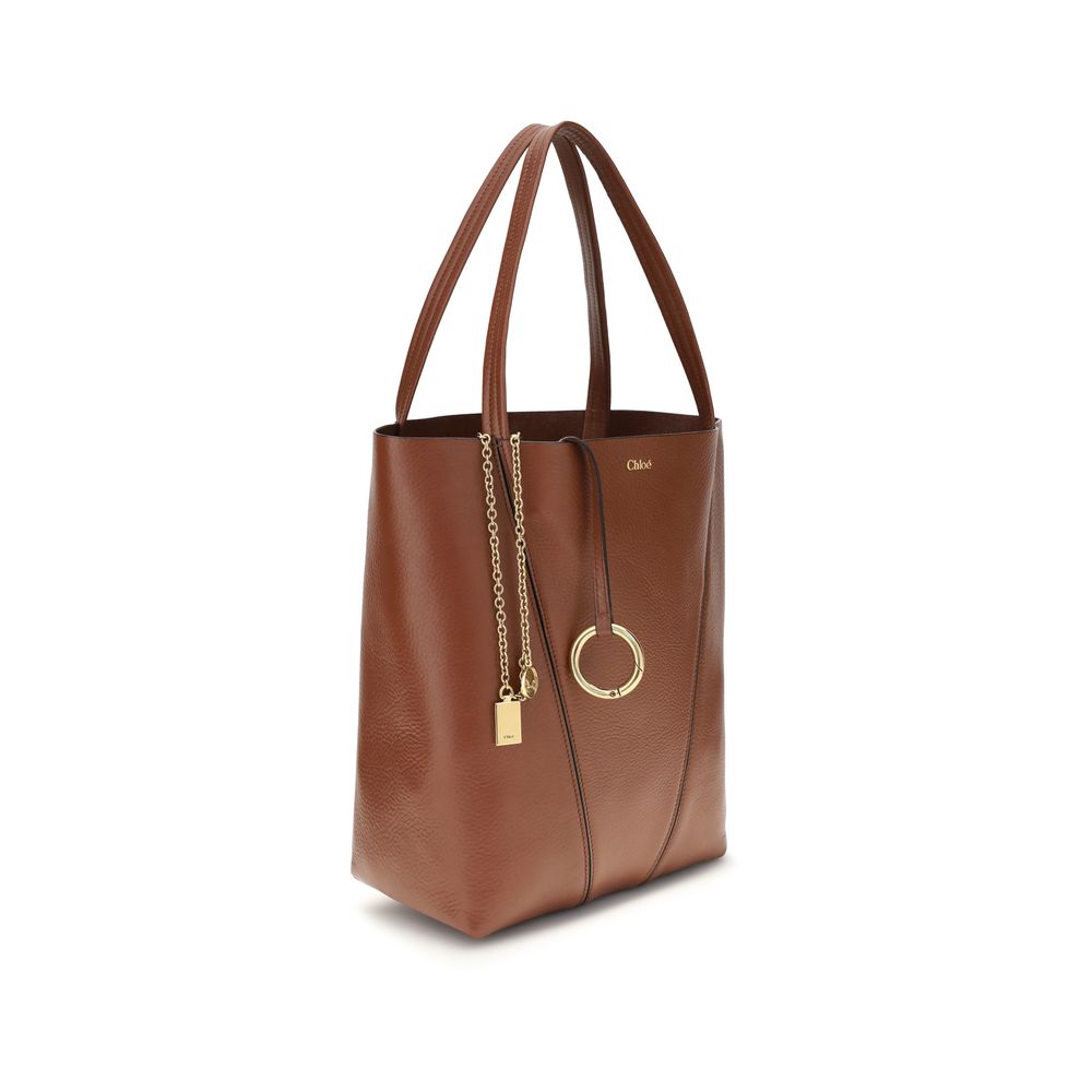 Chloé Brown Calf Leather Bos Taurus Shoulder Women's Bag