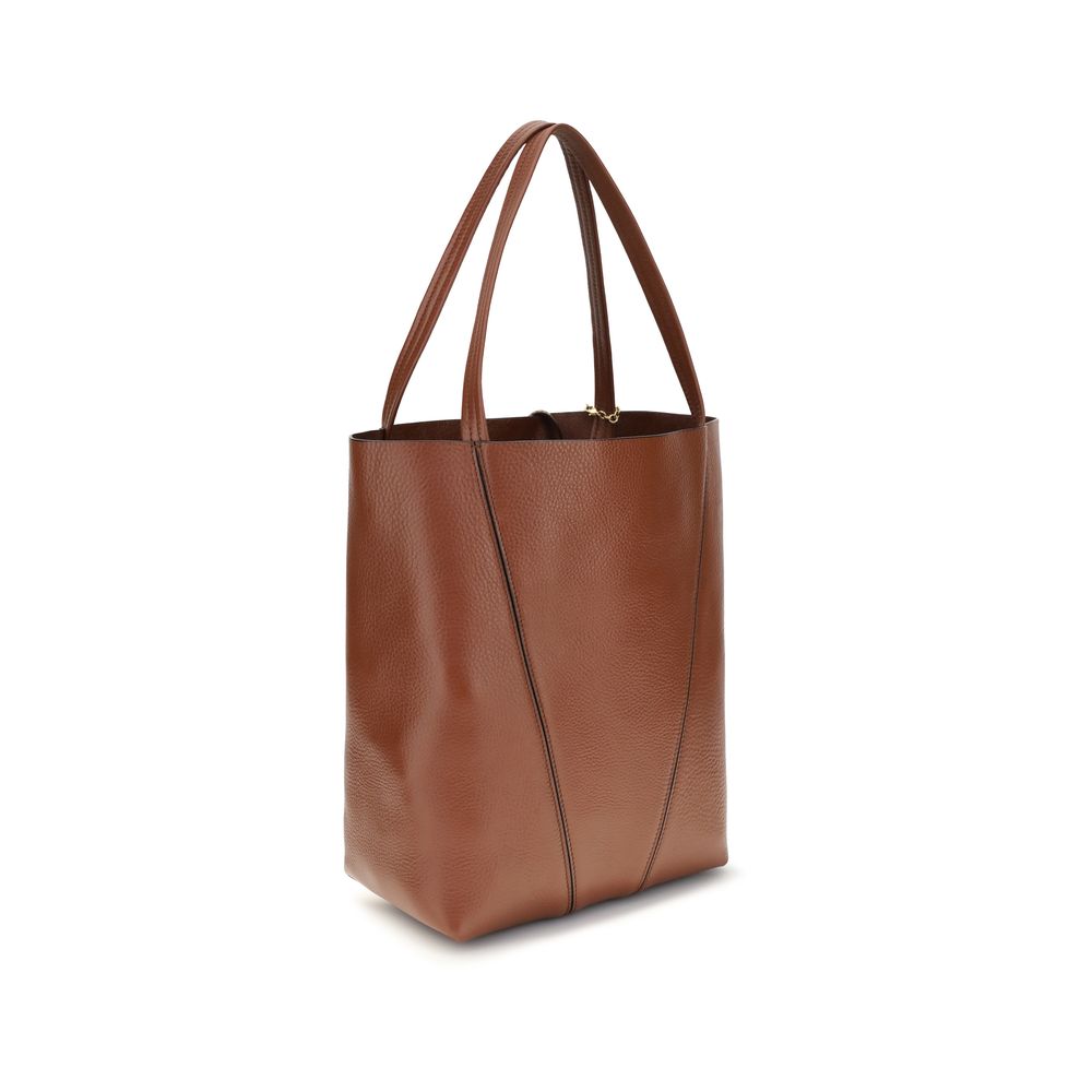 Chloé Brown Calf Leather Bos Taurus Shoulder Women's Bag