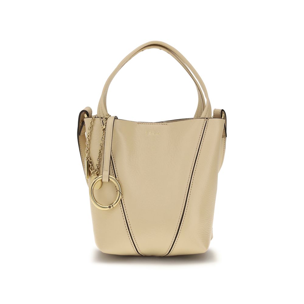 Chloé Beige Calf Leather Bos Taurus Shoulder Women's Bag