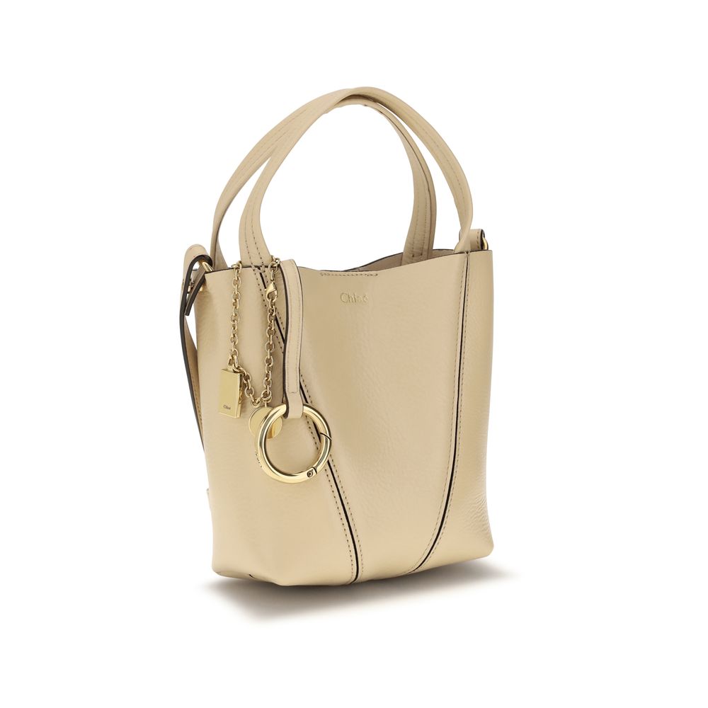 Chloé Beige Calf Leather Bos Taurus Shoulder Women's Bag