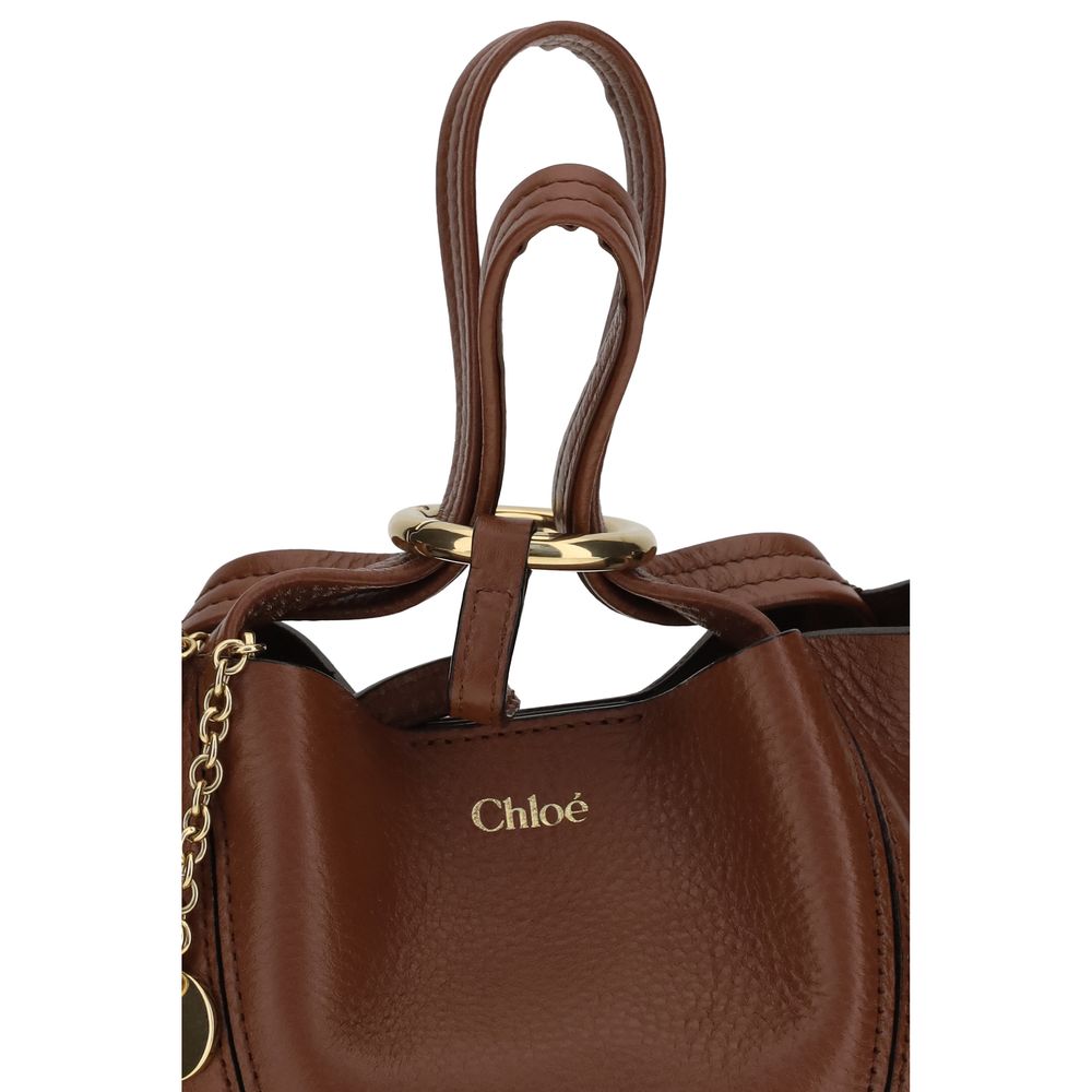 Chloé Brown Calf Leather Bos Taurus Shoulder Women's Bag