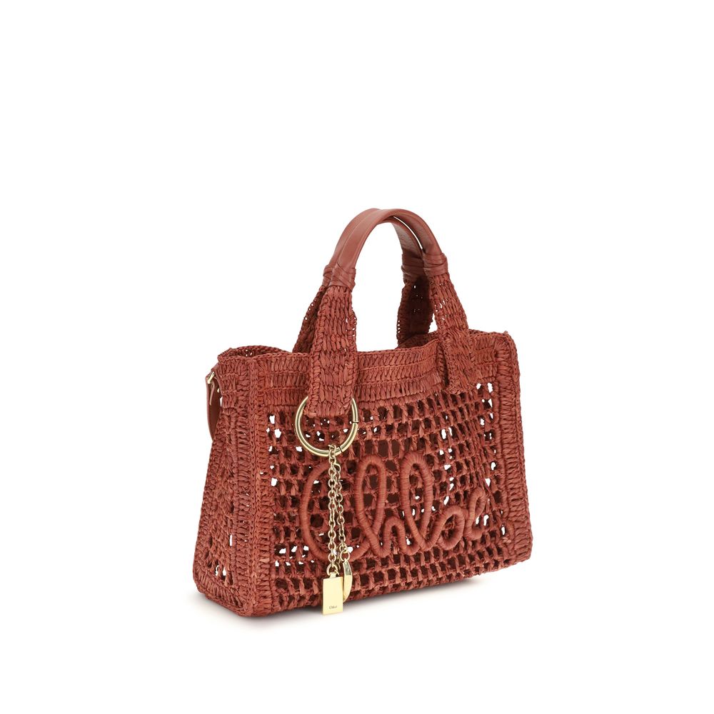 Chloé Multicolor Raffia Shoulder Women's Bag