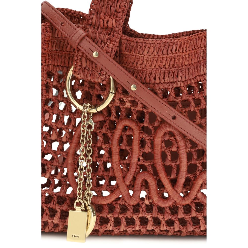 Chloé Multicolor Raffia Shoulder Women's Bag