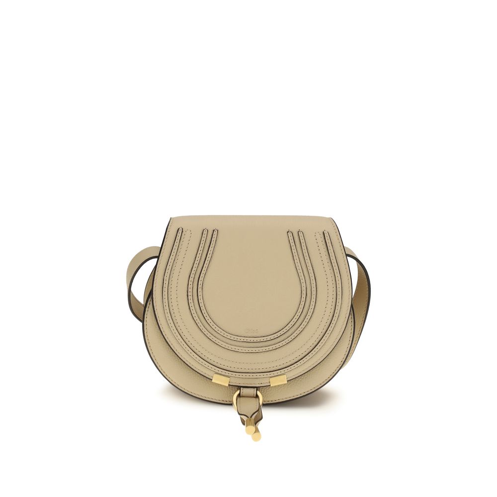 Chloé Beige Calf Leather Bos Taurus Shoulder Women's Bag