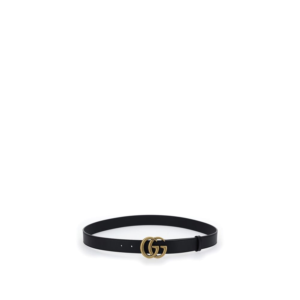 Gucci Black Calf Leather Bos Taurus Regular Men's Belt