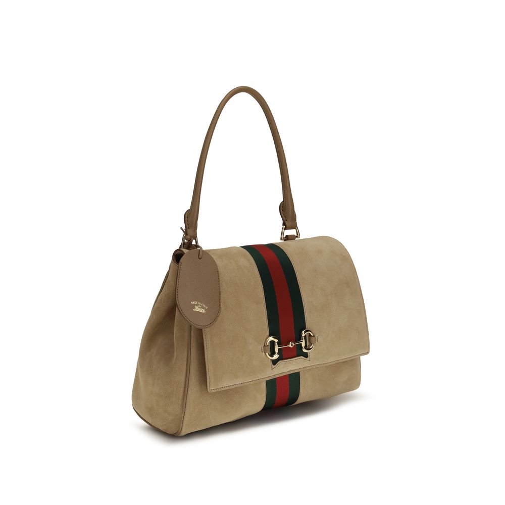 Gucci Beige Calf Leather Bos Taurus Women's Handbag