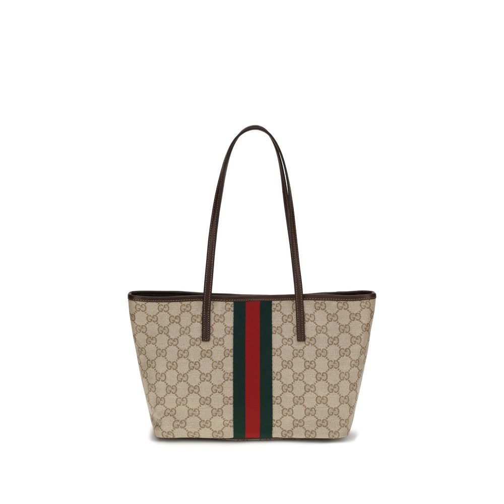 Gucci Beige Cotton Shoulder Women's Bag