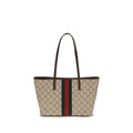 Gucci Beige Cotton Shoulder Women's Bag
