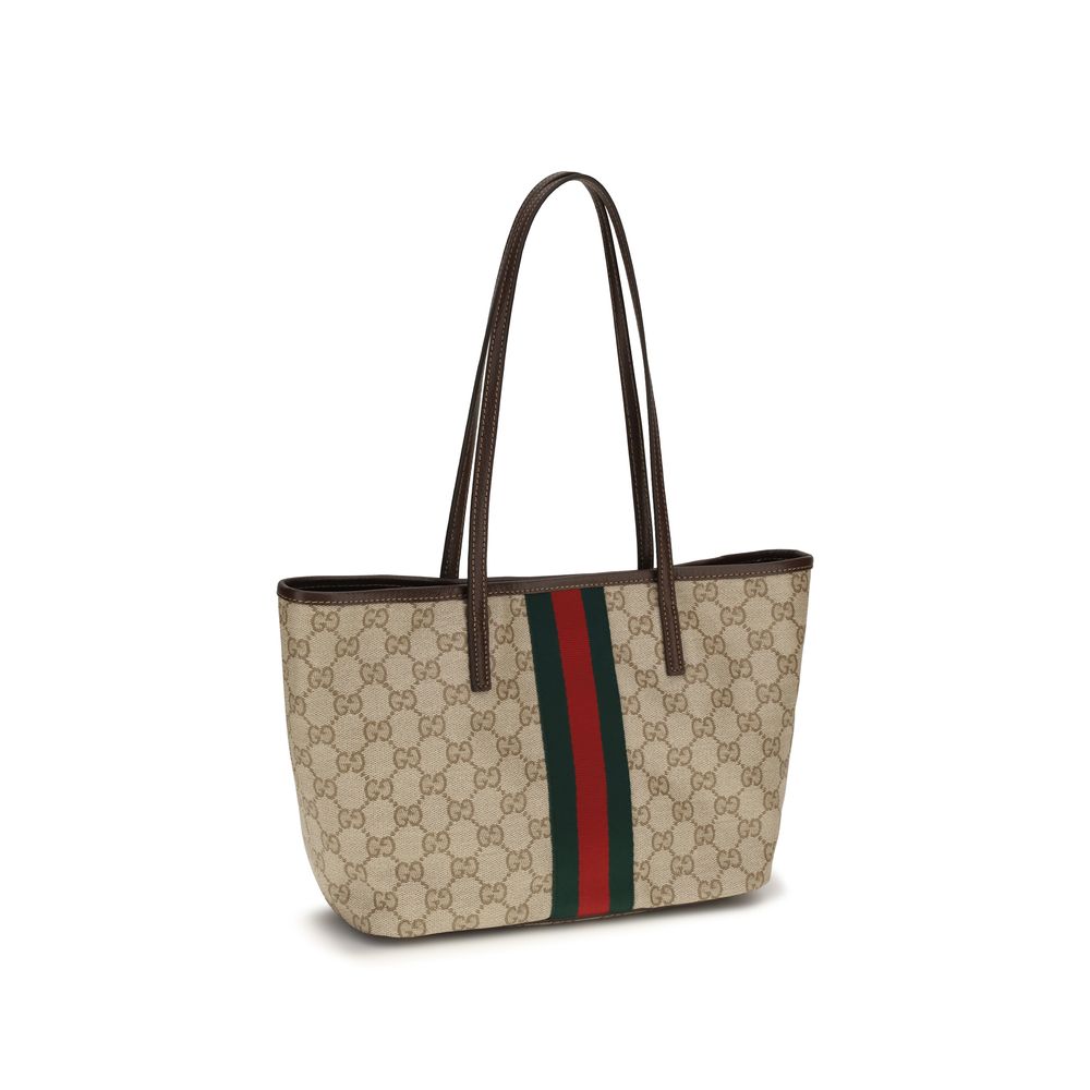 Gucci Beige Cotton Shoulder Women's Bag