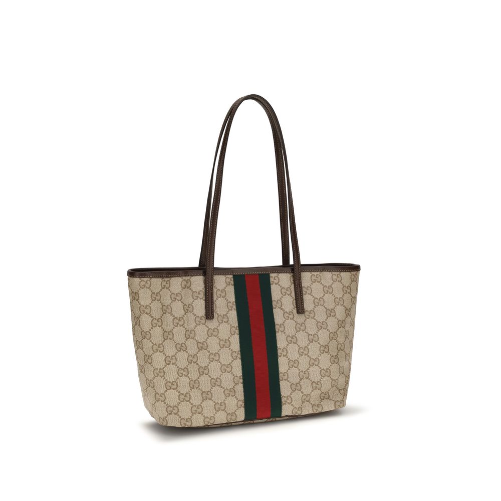 Gucci Beige Cotton Shoulder Women's Bag