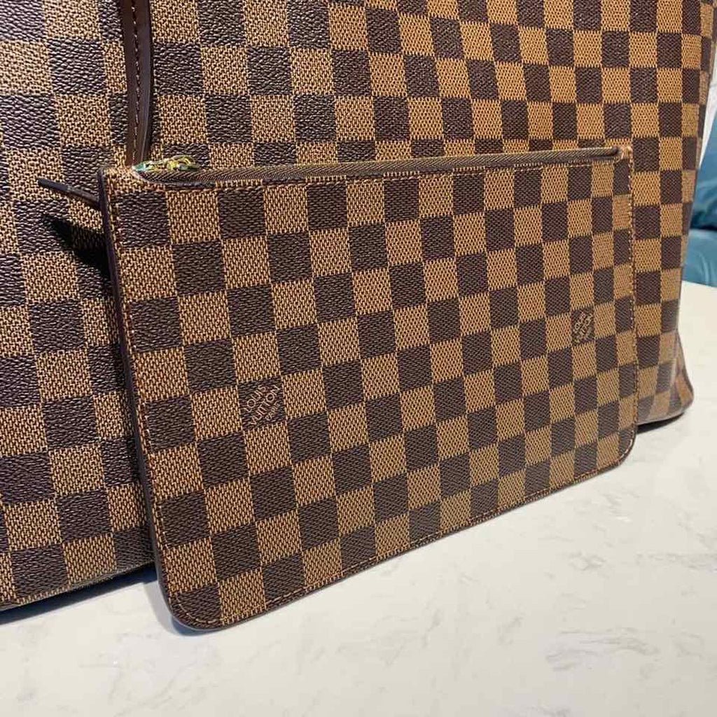 Louis Vuitton Neverfull GM Tote Bag Damier Ebene Canvas GLAMIrise Red For Women, WomenÃƒÂ¢Ã¢â€šÂ¬Ã¢â€žÂ¢s Handbags, Shoulder Bags 15.7in/40cm Louis Vuitton N41357