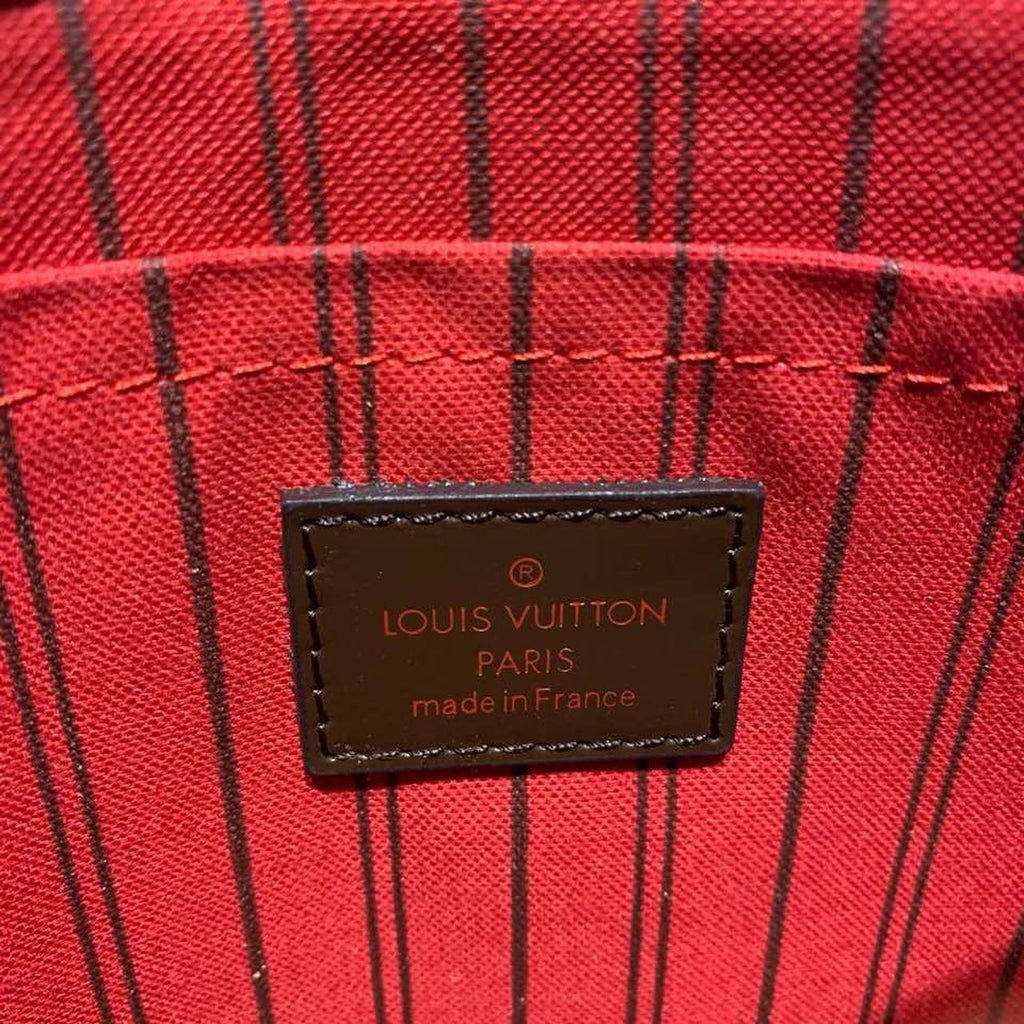 Louis Vuitton Neverfull GM Tote Bag Damier Ebene Canvas GLAMIrise Red For Women, WomenÃƒÂ¢Ã¢â€šÂ¬Ã¢â€žÂ¢s Handbags, Shoulder Bags 15.7in/40cm Louis Vuitton N41357