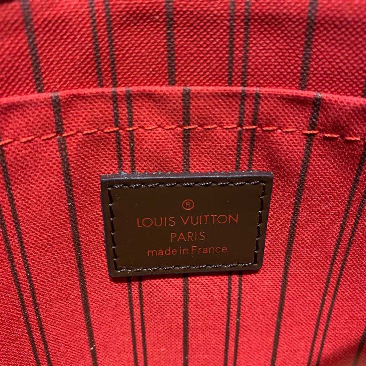 Louis Vuitton Neverfull GM Tote Bag Damier Ebene Canvas GLAMIrise Red For Women, WomenÃƒÂ¢Ã¢â€šÂ¬Ã¢â€žÂ¢s Handbags, Shoulder Bags 15.7in/40cm Louis Vuitton N41357