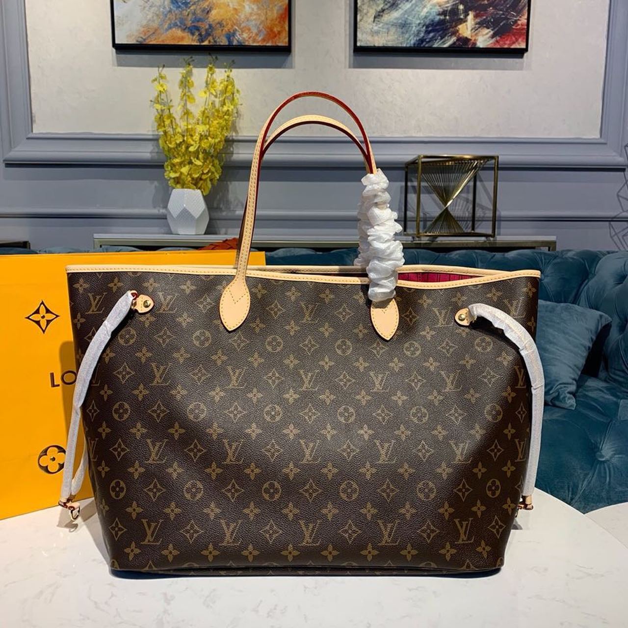 Louis Vuitton Neverfull GM Tote Bag Monogram Canvas Pivoine Pink For Women, WoHandbag, Shoulder Bags 15.7in/39cm Louis Vuitton M41180