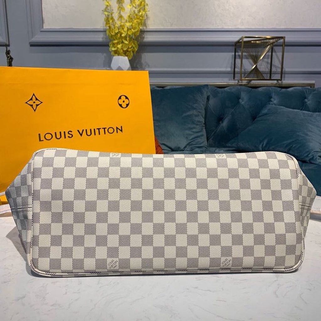 Louis Vuitton Neverfull GM Tote Bag Damier Azur Canvas Rose Ballerine Pink For Women,  Shoulder Bags 15.4in/39cm Louis Vuitton N41604