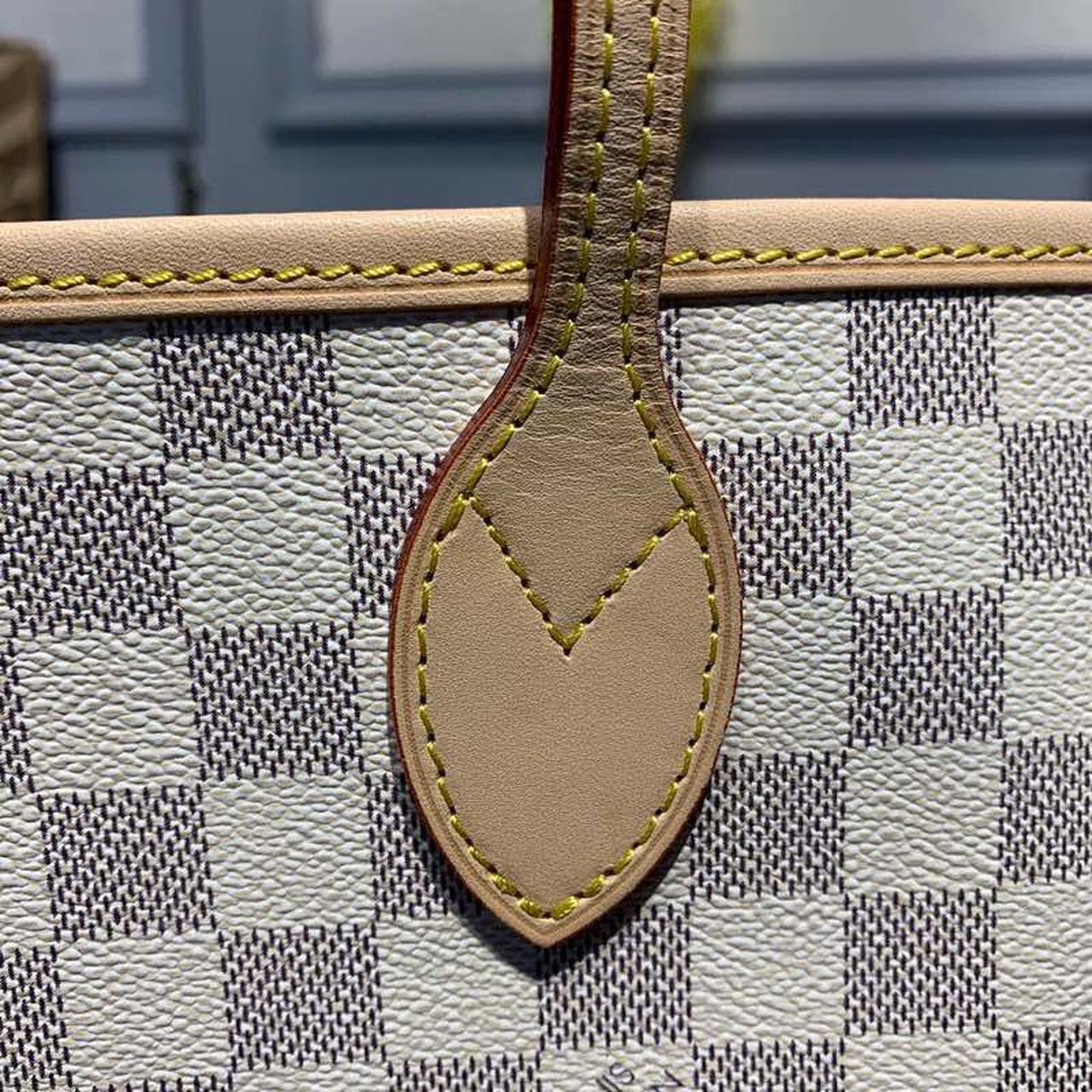 Louis Vuitton Neverfull GM Tote Bag Damier Azur Canvas Rose Ballerine Pink For Women,  Shoulder Bags 15.4in/39cm Louis Vuitton N41604