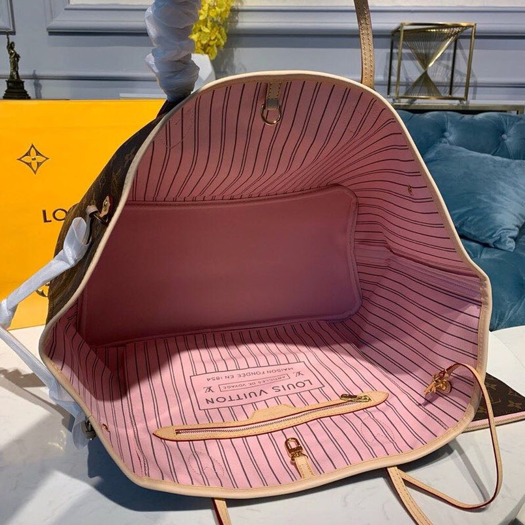Louis Vuitton Neverfull GM Tote Bag Monogram Canvas Rose Ballerine Pink For Women, WomenÃƒÂ¢Ã¢â€šÂ¬Ã¢â€žÂ¢s Handbags, Shoulder Bags 15.7in/39cm Louis Vuitton