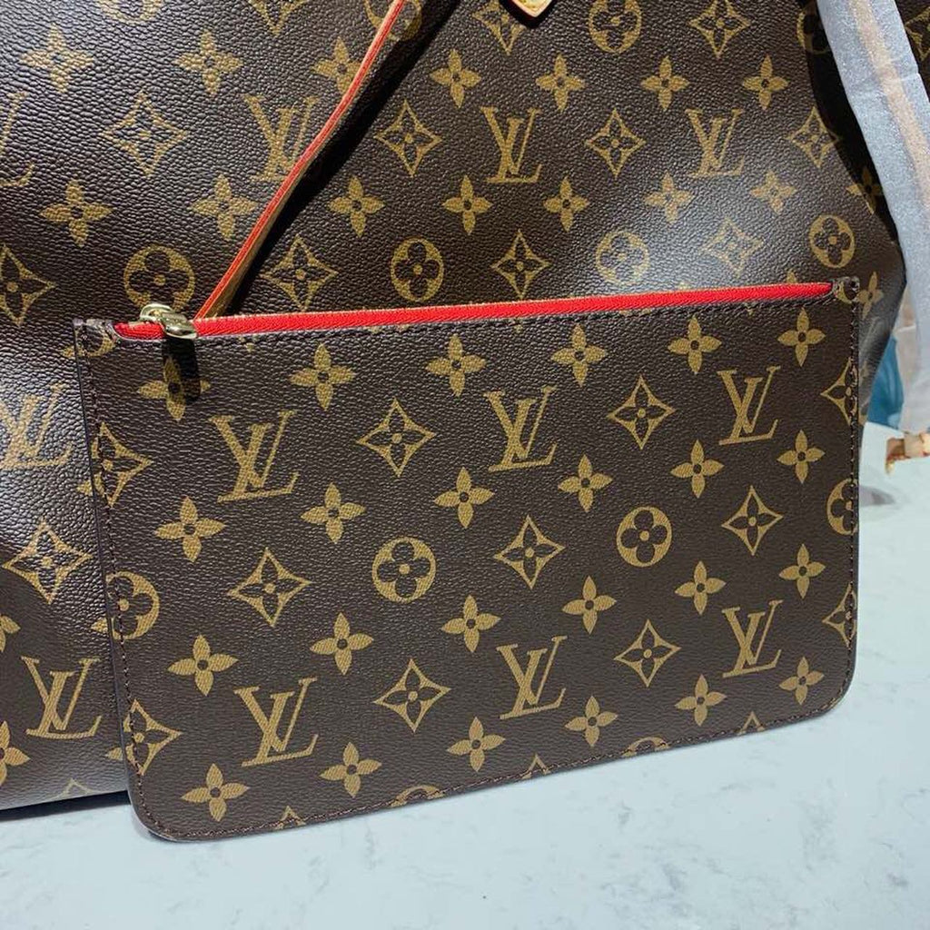 Louis Vuitton Neverfull GM Tote Bag Monogram Canvas Red For Women, WoHandbag, Shoulder Bags 15.7in/39cm Louis Vuitton M40991