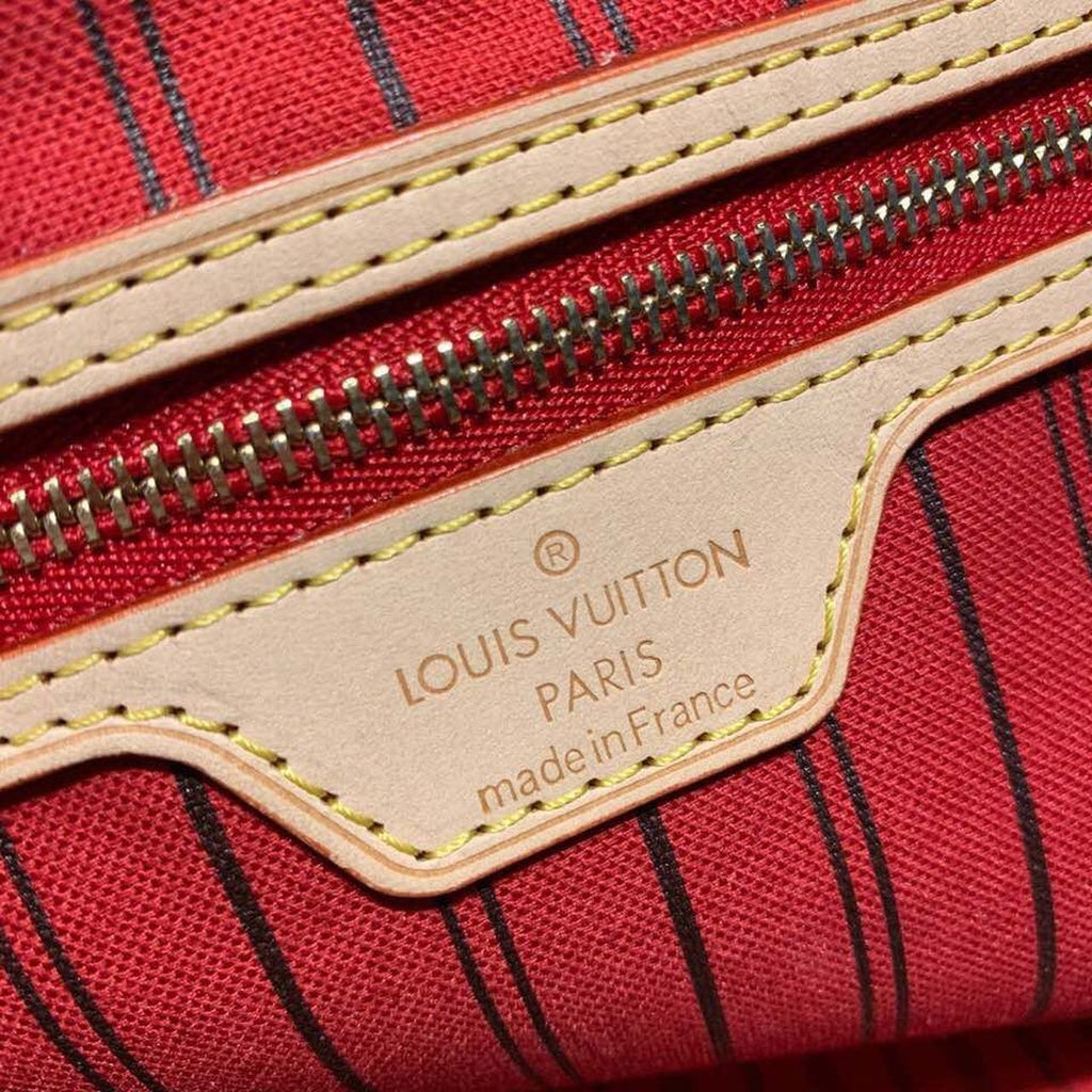 Louis Vuitton Neverfull GM Tote Bag Monogram Canvas Red For Women, Women’s Handbags, Shoulder Bags 15.7in/40cm Louis Vuitton M41181