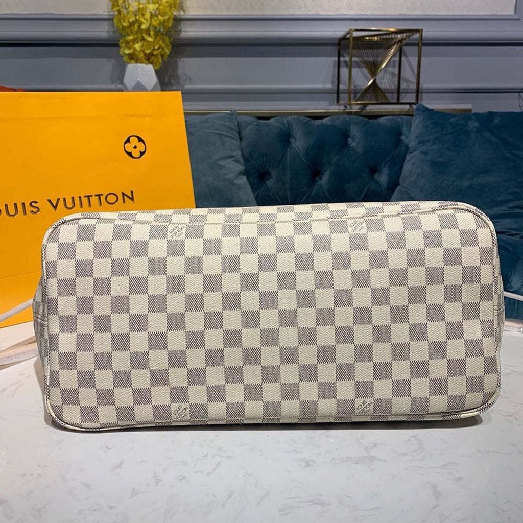 Louis Vuitton Neverfull GM Tote Bag Damier Azur Canvas Beige For Women, Women’s Handbags, Shoulder Bags 15.4in/39cm Louis Vuitton N41360
