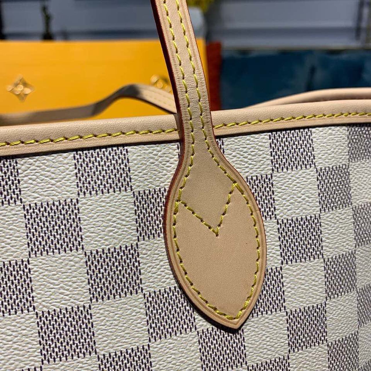 Louis Vuitton Neverfull MM Tote Bag Damier Azur Canvas Rose Ballerine Pink For Women, WoBags, Shoulder Bags 12.2in/31cm Louis Vuitton N41605